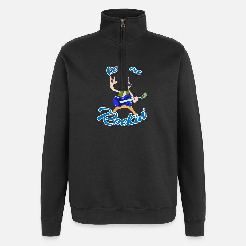 Rock'n'Roll - Quarter-Zip Sweatshirt - black