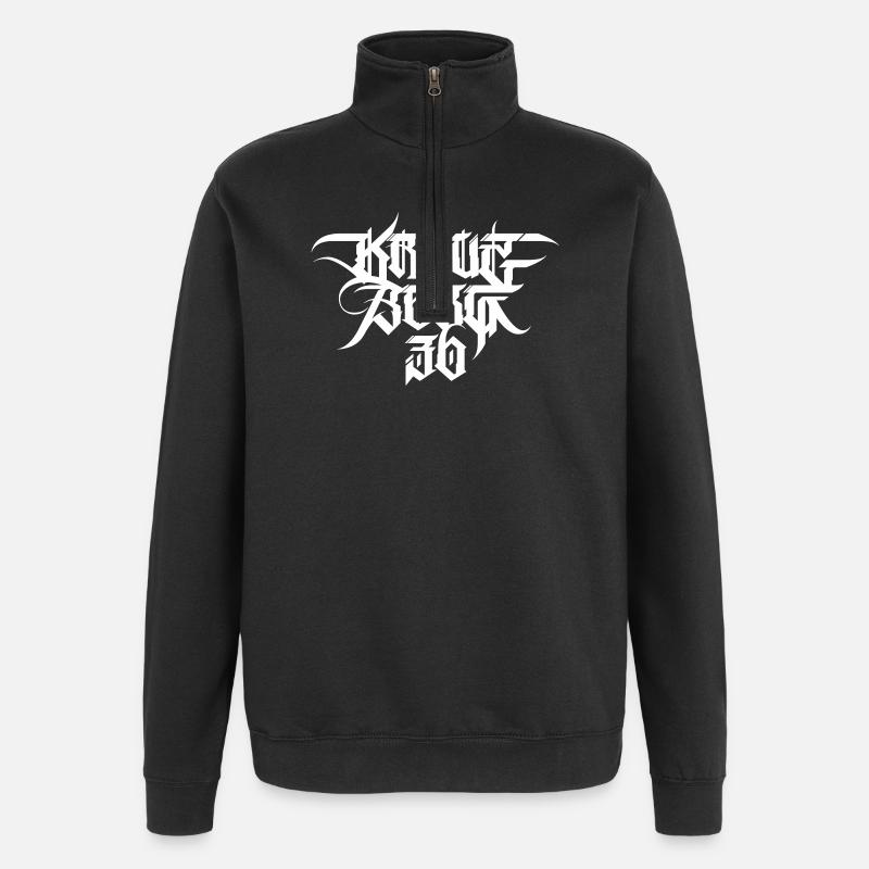 Berlin Blackletter Kreuzberg 36 - Sweat à zip 1/4 - noir