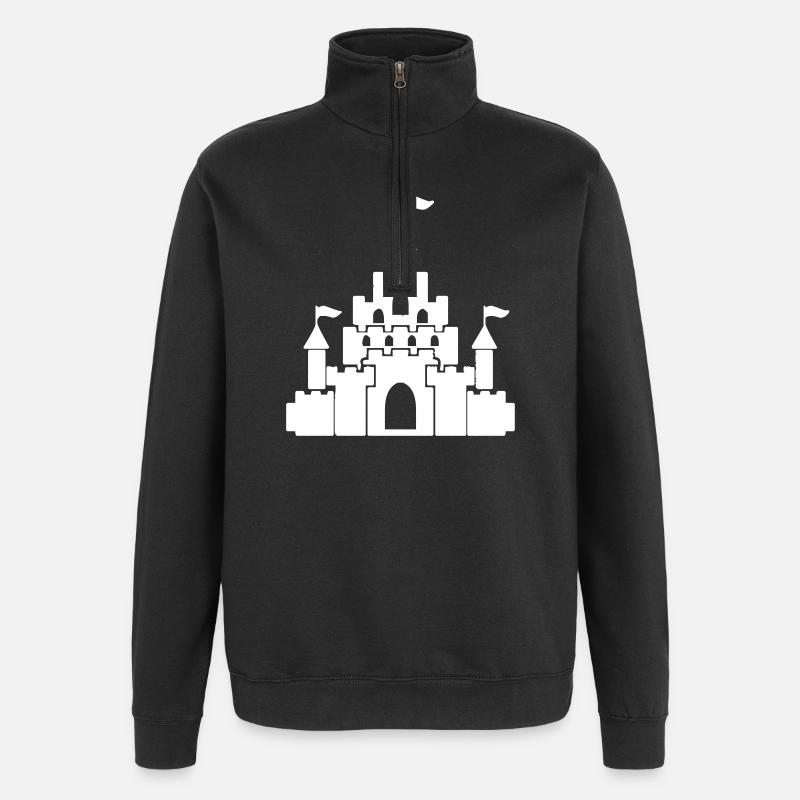 Ein prächtiges Schloss - Quarter-Zip-Sweatshirt - Schwarz