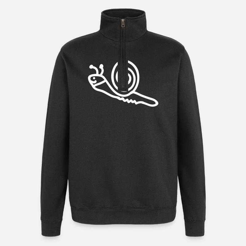 Schnecke - Quarter-Zip-Sweatshirt - Schwarz