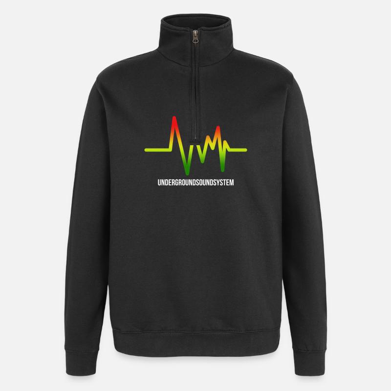Underground Soundsystem Logo - Quarter-Zip Sweatshirt - black