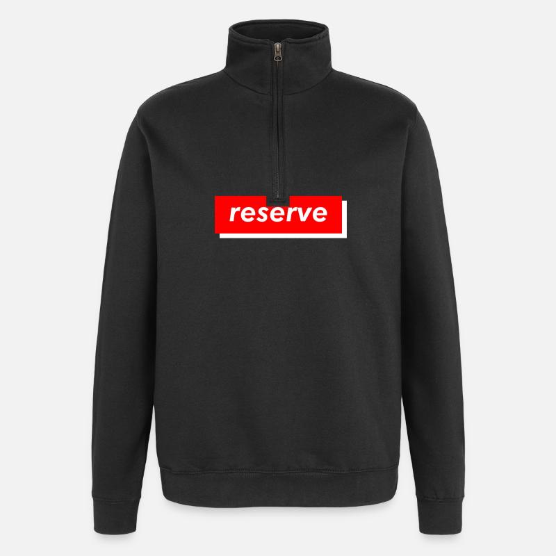 réserve - Sweat à zip 1/4 - noir