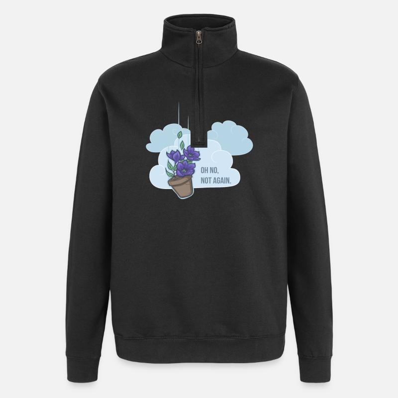 Oh no, not again! - Sweat à zip 1/4 - noir