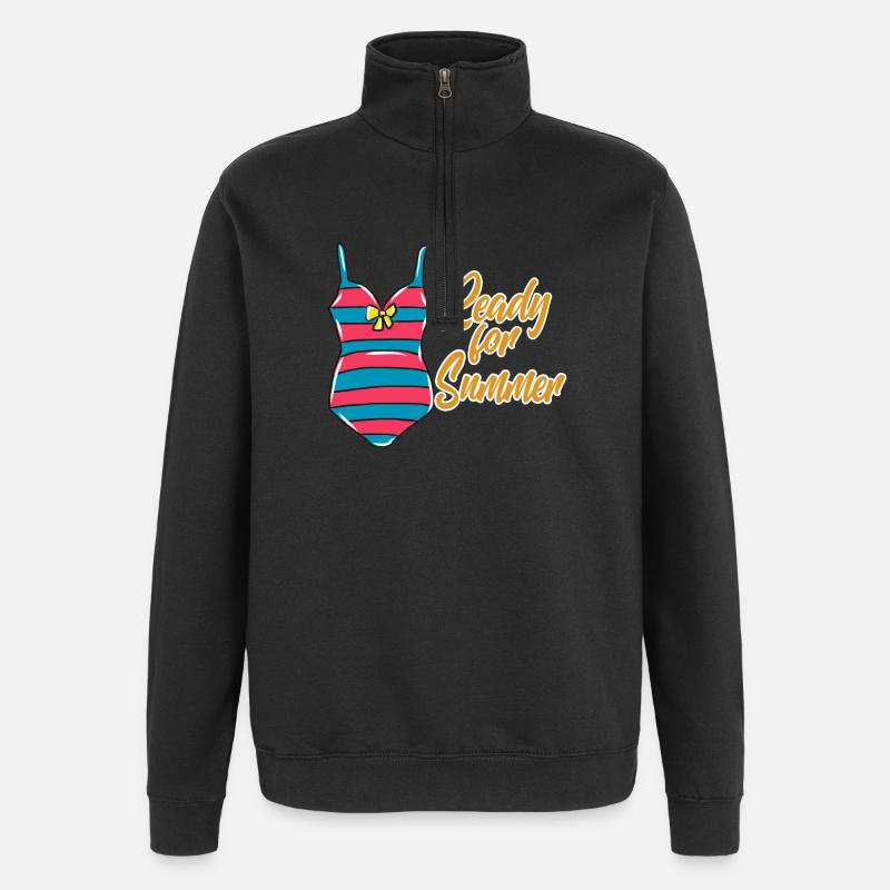 Bikini d'été - Sweat à zip 1/4 - noir