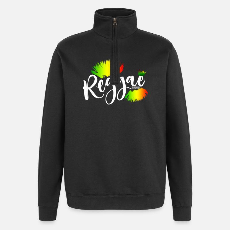 Reggae Rainbow Splash - Quarter-Zip Sweatshirt - black