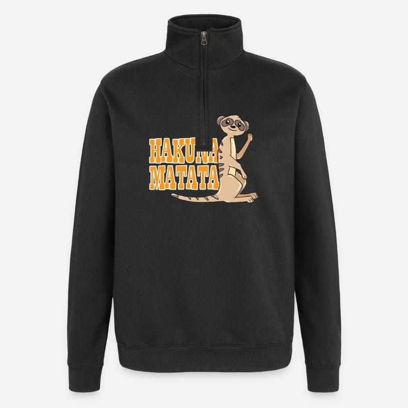 Erdmännchen - Quarter-Zip-Sweatshirt - Schwarz