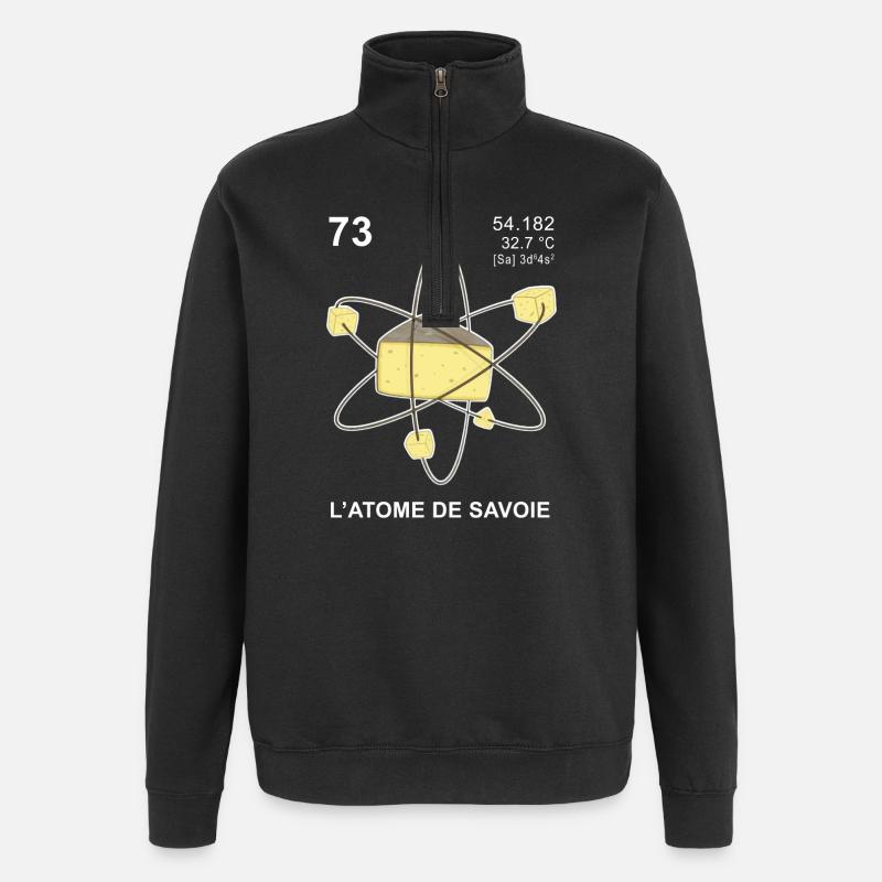 L'atome de Savoie - Sweat à zip 1/4 - noir