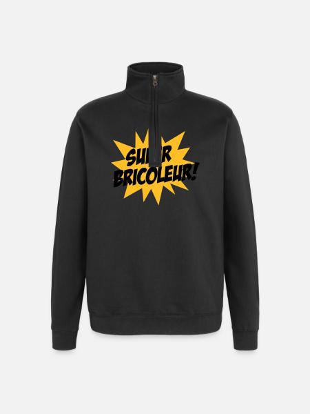 Super Bricoleur ! - Sweat à zip 1/4 - noir