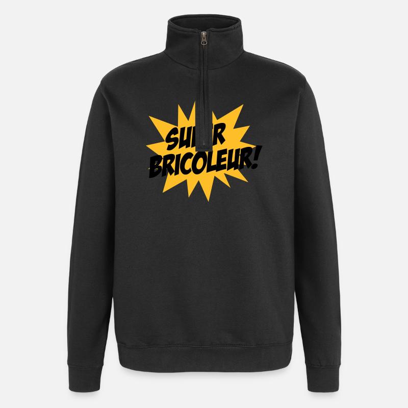 Super Bricoleur ! - Sweat à zip 1/4 - noir