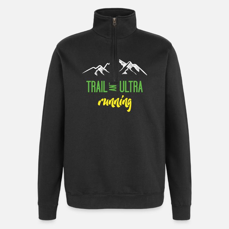 Trail Running et Ultra Running - Sweat à zip 1/4 - noir