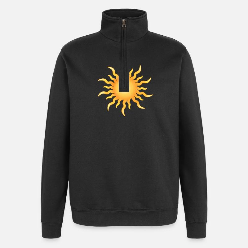 Sun - Quarter-Zip Sweatshirt - black