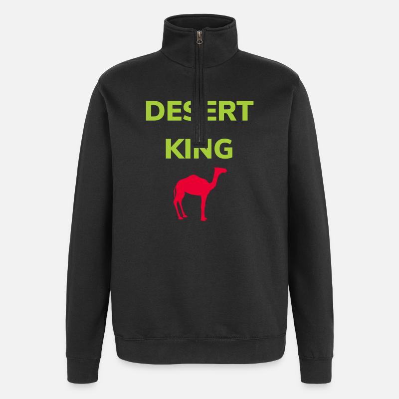 Camel Desert Morocco Camel - Quarter-Zip Sweatshirt - black