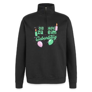 Ois Guade zu Deim Geburtstog - Quarter-Zip-Sweatshirt - Schwarz - Vorne - AI Model Female 172 light (172cm) & AI Model Male 178 dark (178cm)