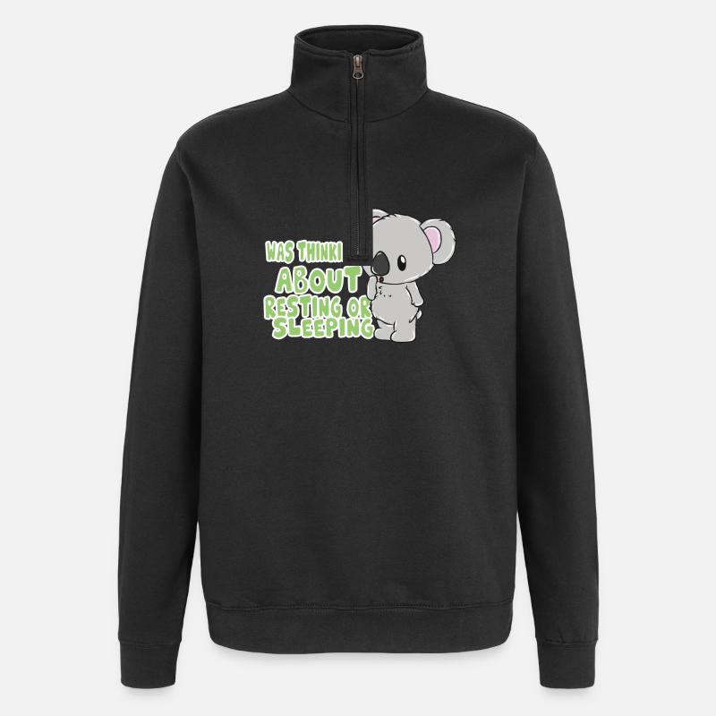 Koala - Quarter-Zip-Sweatshirt - Schwarz