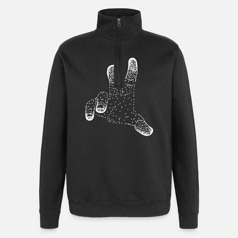 main - Sweat à zip 1/4 - noir