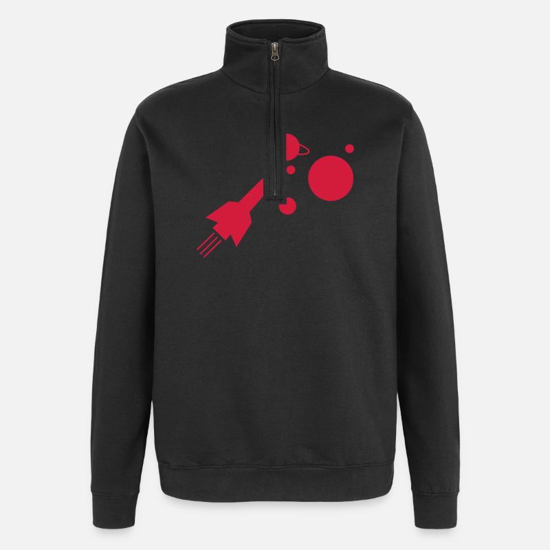 rocket - Quarter-Zip Sweatshirt - black