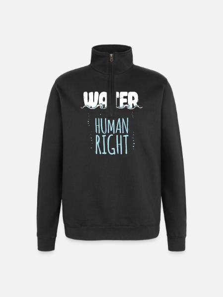 Water is a Human Right - Quarter-Zip Sweatshirt - black