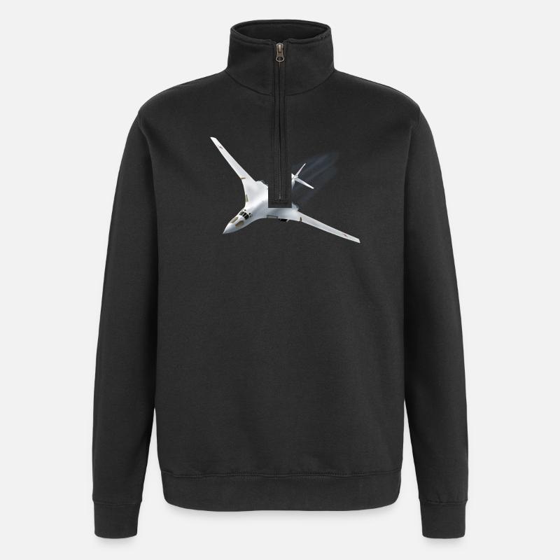 Tupolew Tu-160 - Quarter-Zip-Sweatshirt - Schwarz