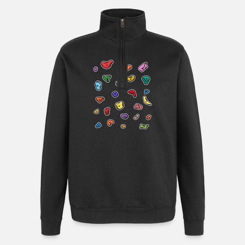 Klettern Kletterwand Boulder Freiklettern - Quarter-Zip-Sweatshirt - Schwarz