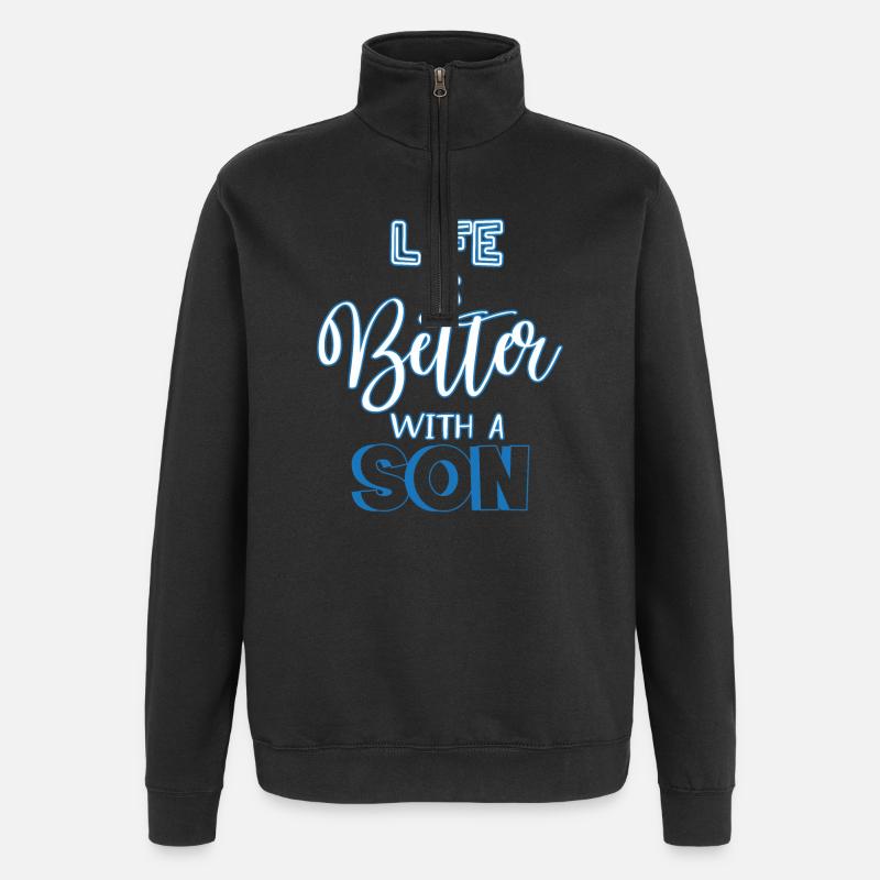 son - Quarter-Zip Sweatshirt - black