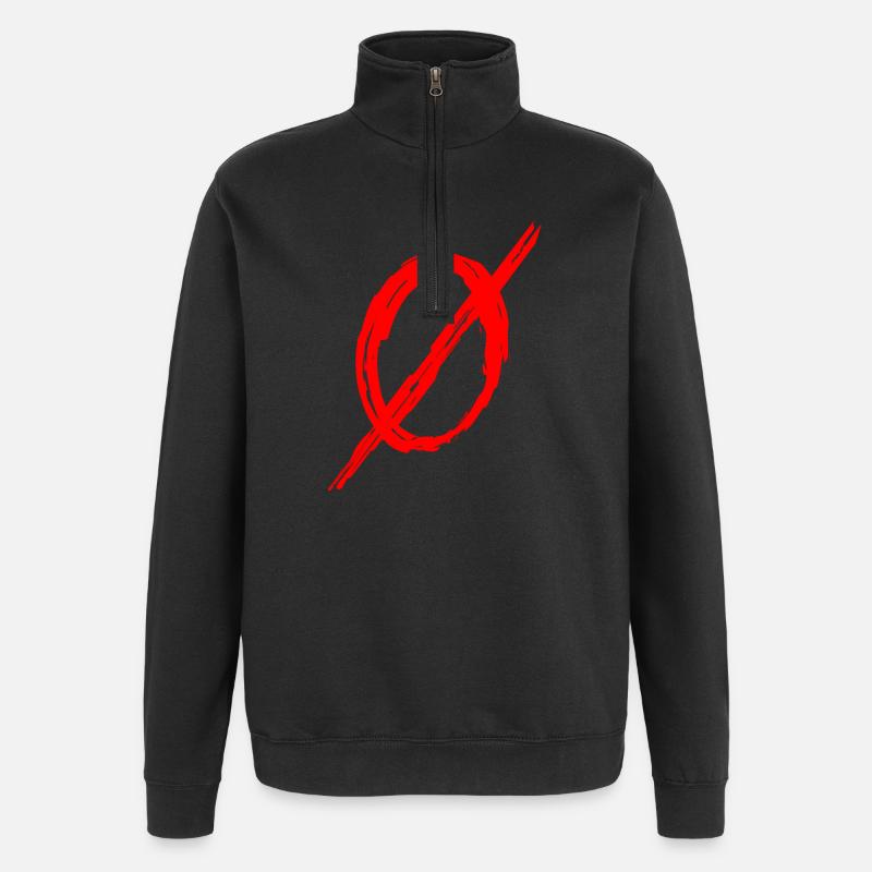 Zero Blood - Quarter-Zip Sweatshirt - black