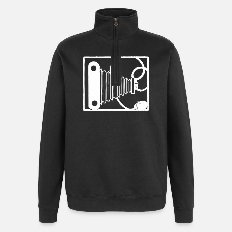 Camara Retro - Quarter-Zip-Sweatshirt - Schwarz