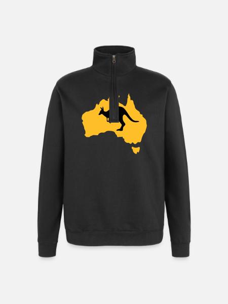 Australien - Quarter-Zip-Sweatshirt - Schwarz