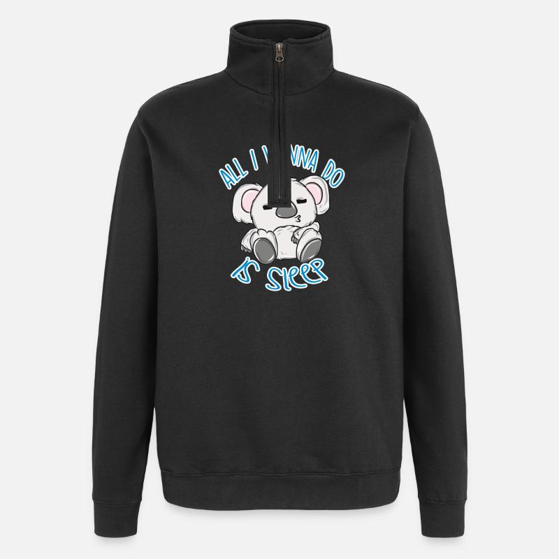 Koala - Quarter-Zip Sweatshirt - black