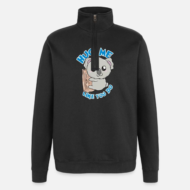 Koala - Quarter-Zip Sweatshirt - black