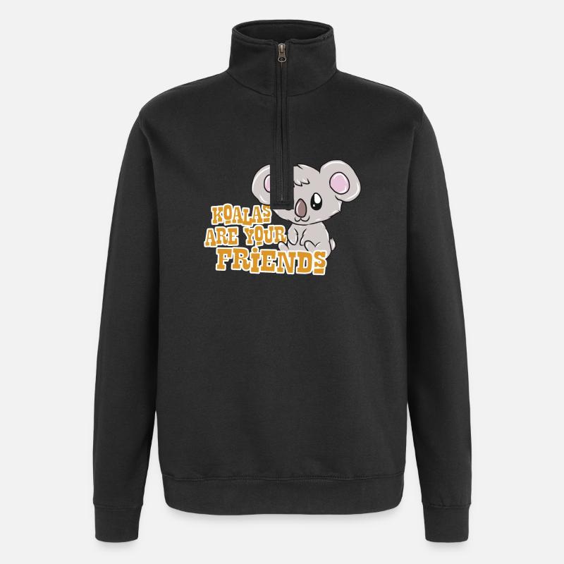 Koala - Quarter-Zip Sweatshirt - black