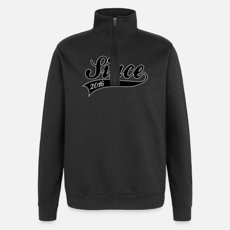 since 2016 - Sweat à zip 1/4 - noir