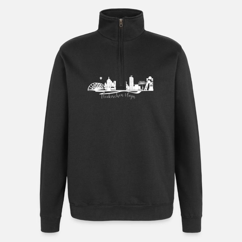 Neukirchen Vluyn Skyline Silhouette - Quarter-Zip Sweatshirt - black