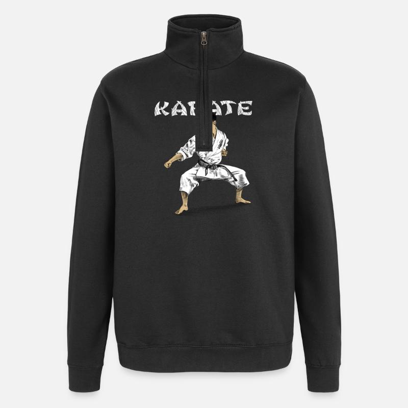 karate - Quarter-Zip Sweatshirt - black
