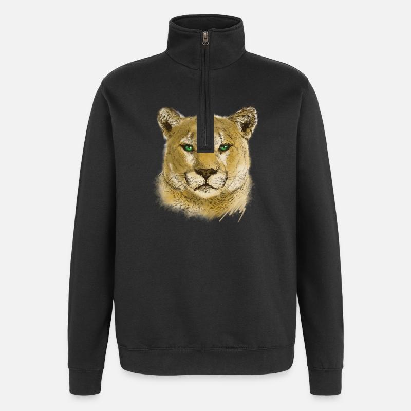 Cougar - Sweat à zip 1/4 - noir