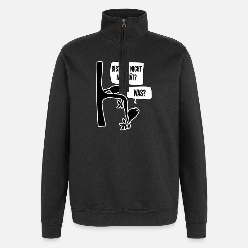 Graisse surpoids joufflu Drôle Drôle Proverbes - Sweat à zip 1/4 - noir