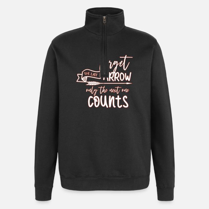 Bogenschießen Sport - Quarter-Zip-Sweatshirt - Schwarz