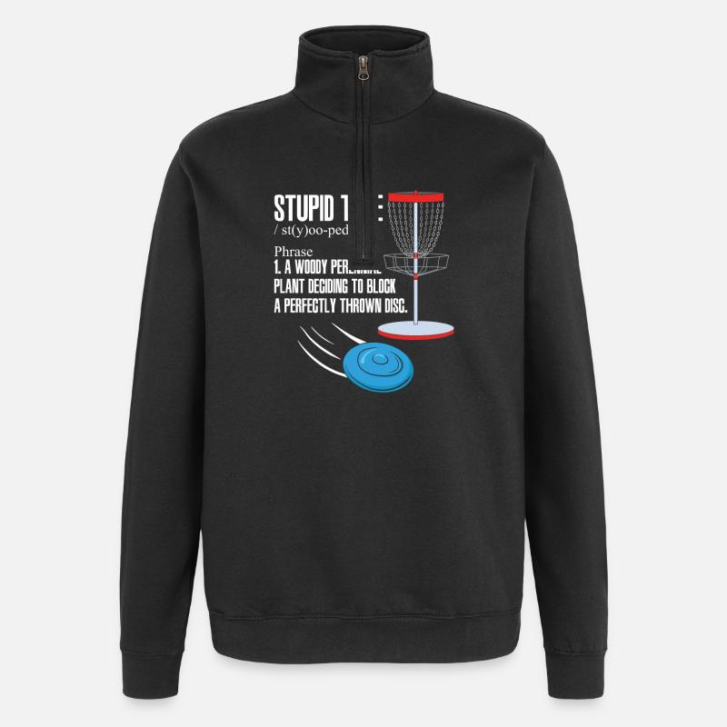 Disc Golf - Sweat à zip 1/4 - noir