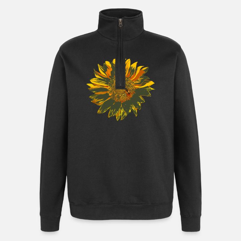 sonnenblume - Quarter-Zip-Sweatshirt - Schwarz