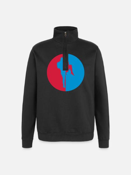 Kickboxing / Kick-Boxeur / Kick Boxing / - Sweat à zip 1/4 - noir