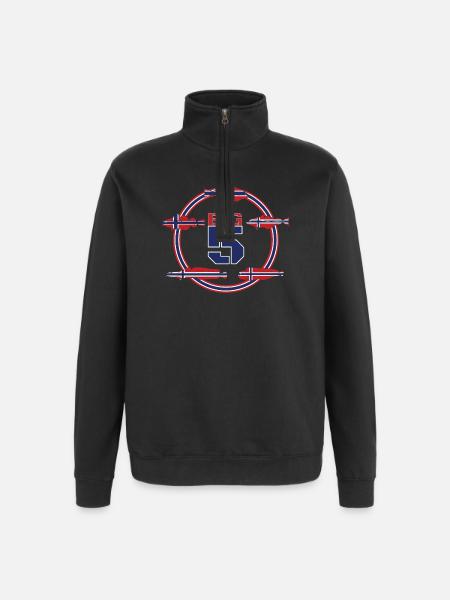 Halcón bacalao noruego Big 5 I Fishing Gift - Sudadera con cremallera 1/4 - negro