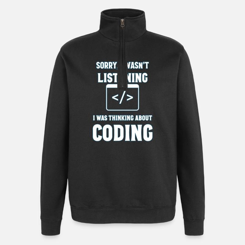 Programmer cadeau - Sweat à zip 1/4 - noir