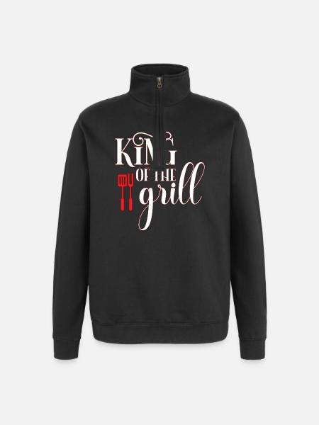 Grillkönig - Quarter-Zip Sweatshirt - black