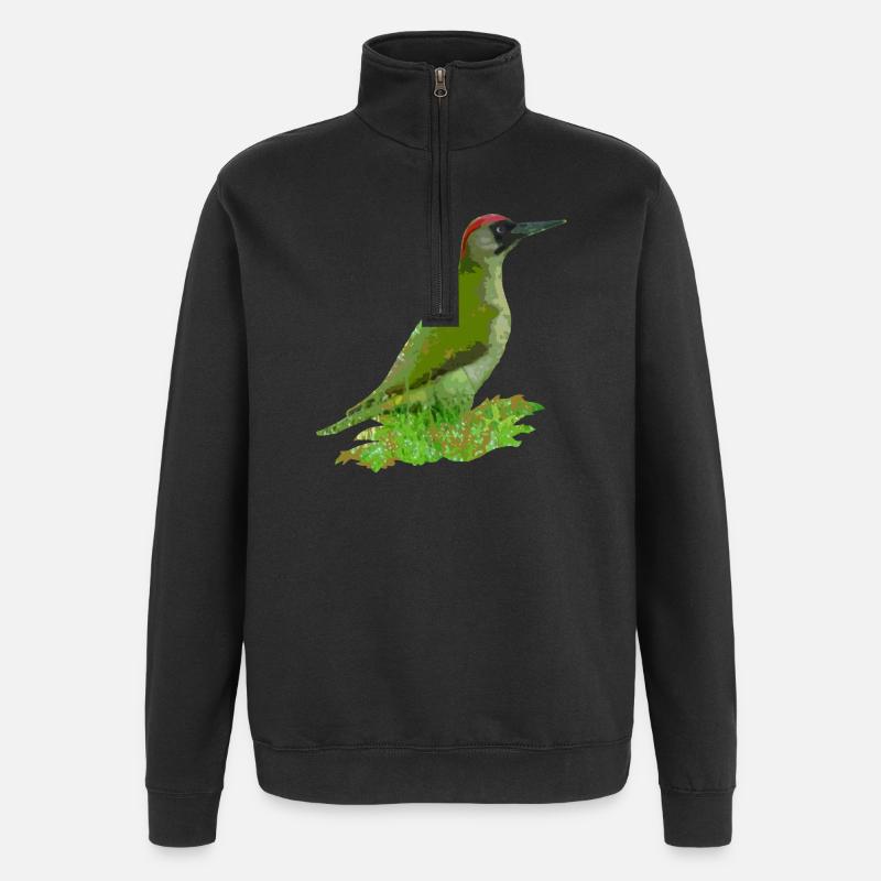pivert - Sweat à zip 1/4 - noir