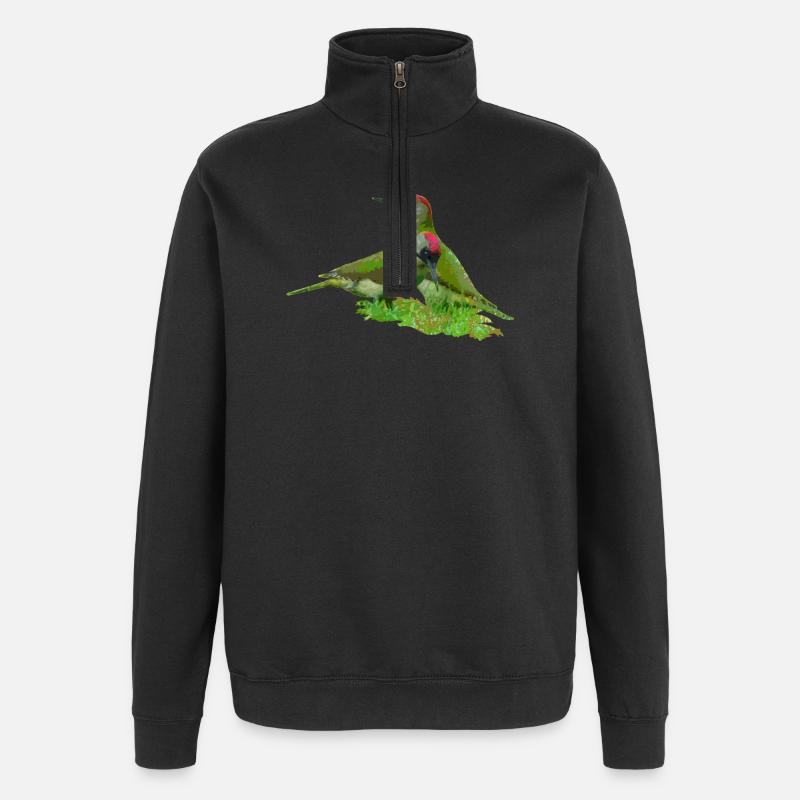 pivert - Sweat à zip 1/4 - noir