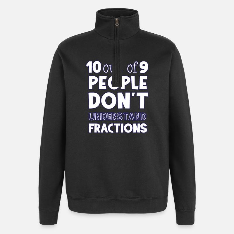 Mathématiques - Sweat à zip 1/4 - noir