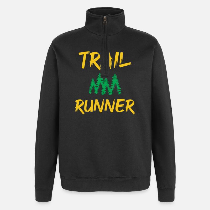 Trail Runner - Quarter-Zip Sweatshirt - black