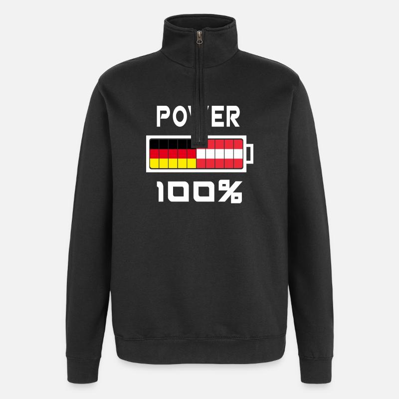 Germany and Austria Power 100% - Quarter-Zip Sweatshirt - black