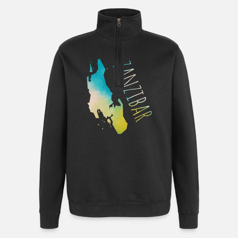 blockedTitle - Quarter-Zip-Sweatshirt - Schwarz