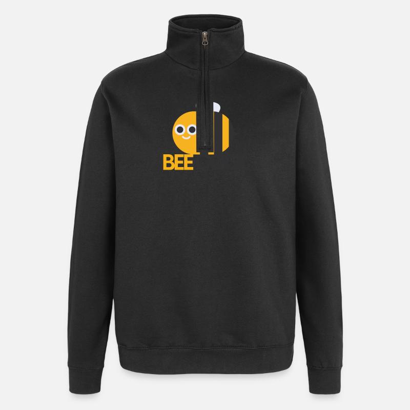 Bee Cool Chef Bee - Quarter-Zip Sweatshirt - black