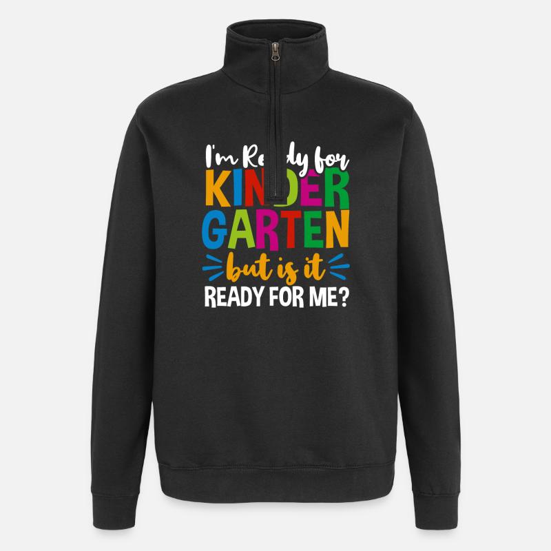 Kindergarten - Quarter-Zip-Sweatshirt - Schwarz